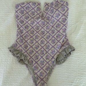 Blackbough Purple Floral One Piece Swimsuit